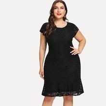 Shein Cap Sleeve Floral Lace Dress