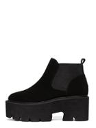 Shein Black Round Toe Platform Chunky Ankle Boots