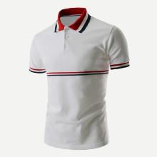 Shein Men Varsity Striped Polo Shirt