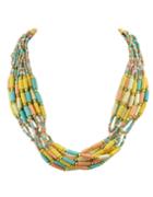 Shein Bohemian Style Multilayers Colorful Small Beads Necklace