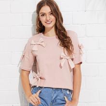 Shein Bow Detail Tee