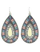 Shein Colorful Enamel Large Drop Earrings Jewelry Fashion