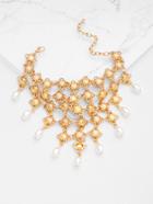 Shein Faux Pearl Detail Flower Anklet