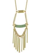 Shein New Model Gold Color Spike Long Pendant Necklace