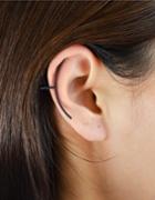Shein Black Simple Long Ear Cuff