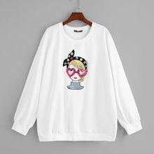 Shein Plus Applique Detail Girl Sweatshirt