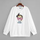 Shein Plus Applique Detail Girl Sweatshirt