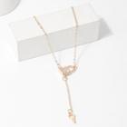 Shein Lock Pendant Necklace With Key