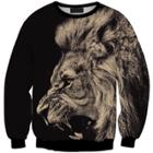 Shein The Lion Digital 3 D Printing  Sweatshirts