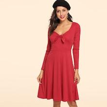 Shein Sweetheart Neck Fit & Flare Dress