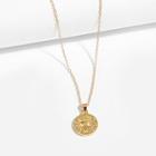 Shein Men Cancer Engraved Round Pendant Necklace