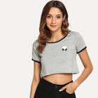 Shein Heather Grey Ringer T-shirt