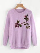Shein Flower Embroidered Sweater