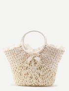 Shein Beach Style Straw Bag With Crochet Detail