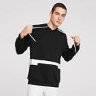 Shein Men Pocket Front Two Tone Drawstring Hoodie