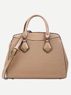 Shein Apricot Embossed Faux Leather Satchel Bag