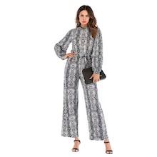 Shein Self Tie Snake Print Jumpsuit