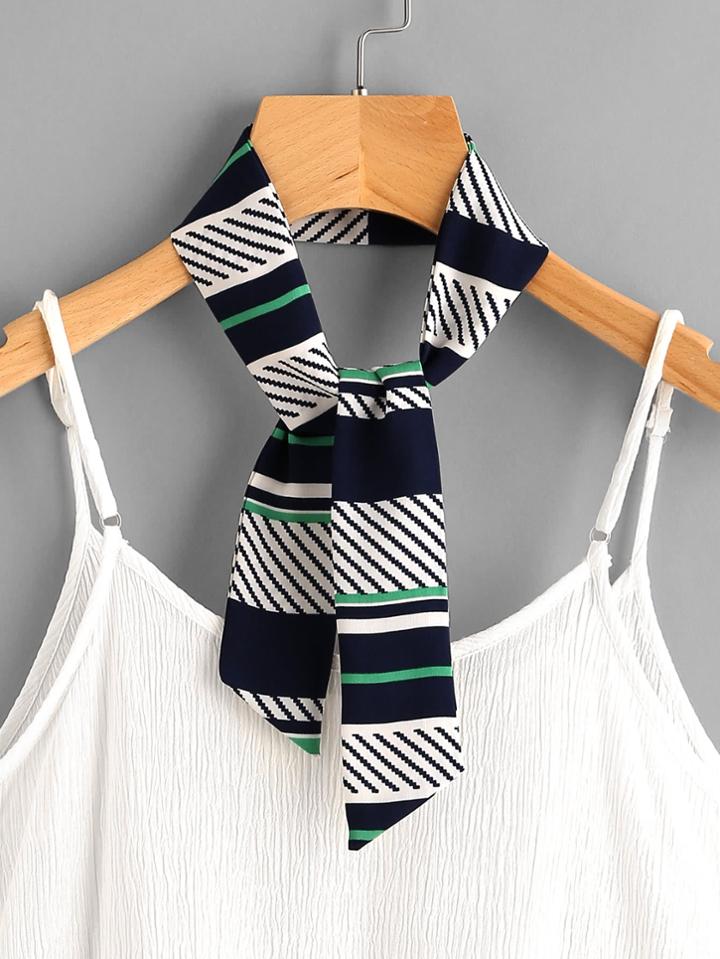 Shein Color Block Twilly Scarf