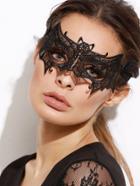Shein Black Bat Shaped Lace Mask