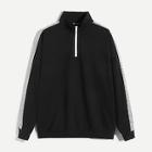 Shein Men Zip Front Mock-neck Tunic Pullover