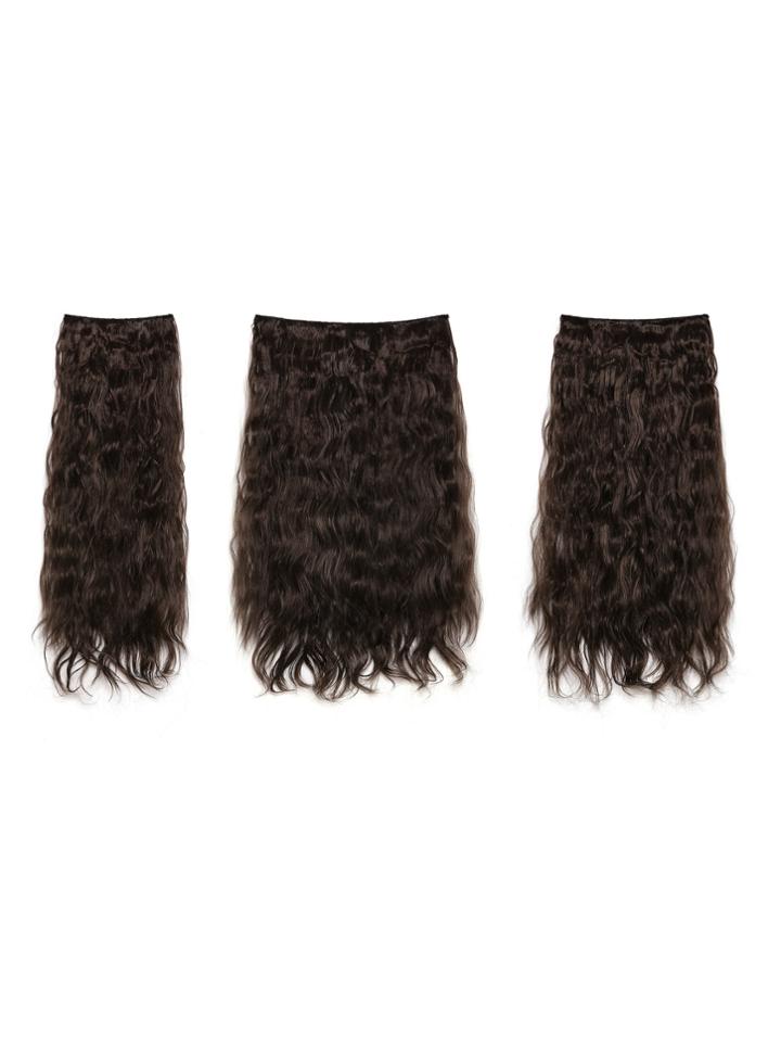 Shein Choc Brown Clip In Curly Hair Extension 3pcs