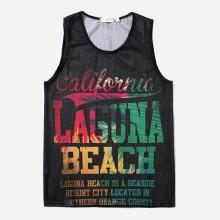 Shein Men Colorful Letter Print Vest
