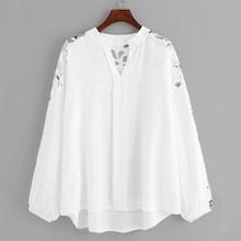 Shein Plus Mesh Contrast Bird Pattern Blouse