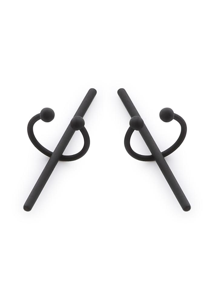 Shein Black Metal Bar Ear Cuff