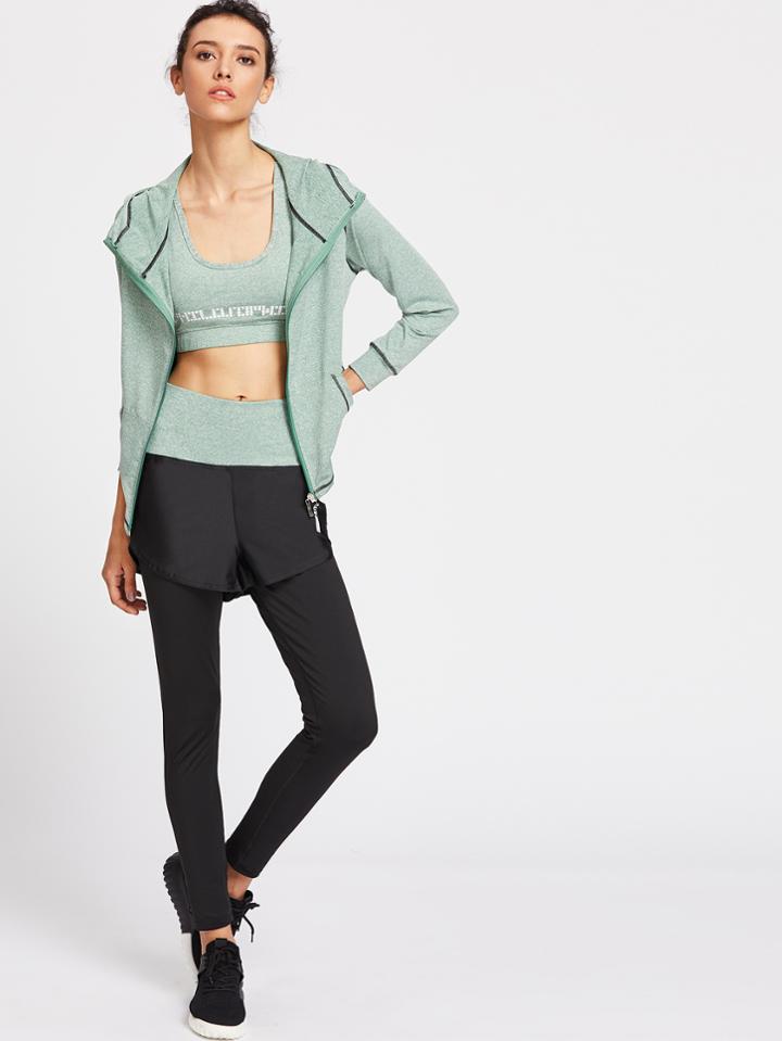 Shein Contrast Space Dye Activewear 3pcs