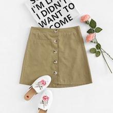 Shein Asymmetrical Single Breasted Skirt