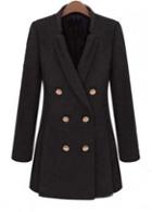 Rosewe Hot Sale Button Fly Design Long Sleeve Woolen Coat