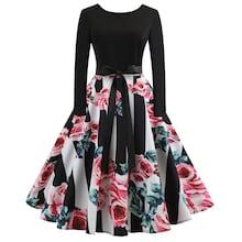 Shein Striped And Floral Print Dress