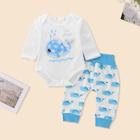 Shein Baby Cartoon Print Button Jumpsuit With Pants
