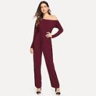 Shein Drawstring Waist Long Sleeve Jumpsuit