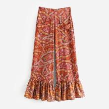 Shein Paisley Print Ruffle Hem Pants