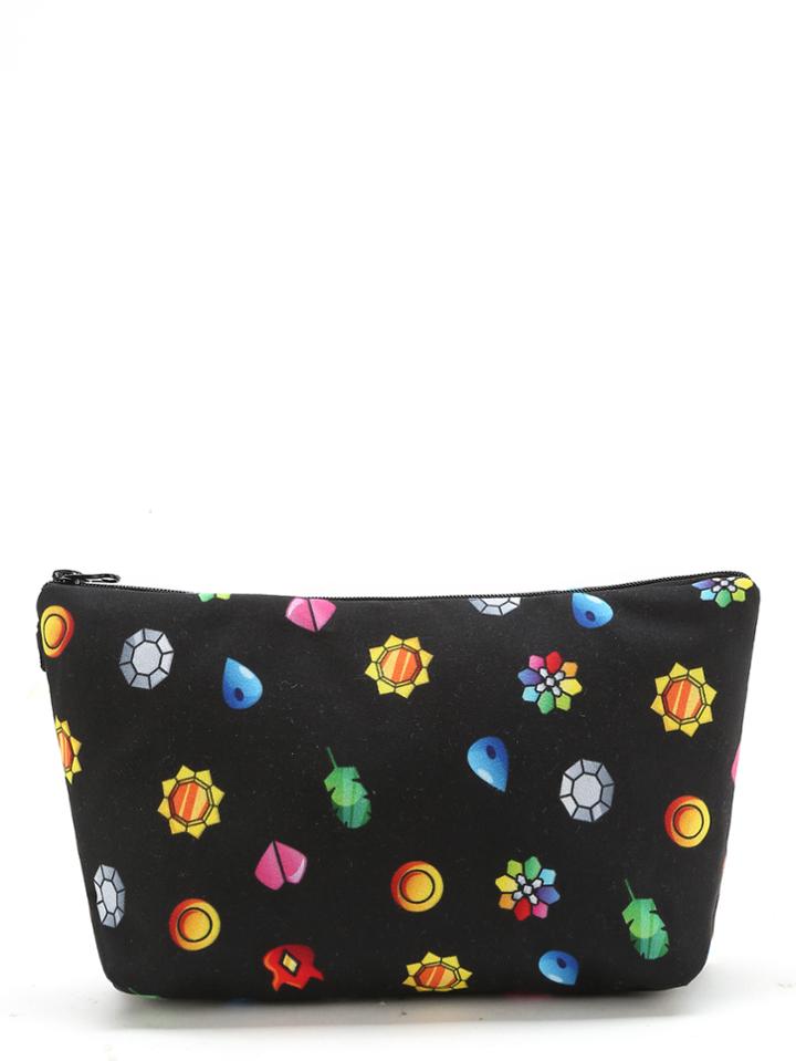 Shein Comic Print Zipper Makeup Bag
