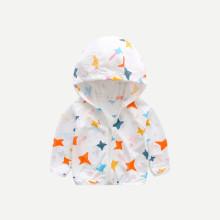 Shein Boys Pentagram Print Hooded Jacket