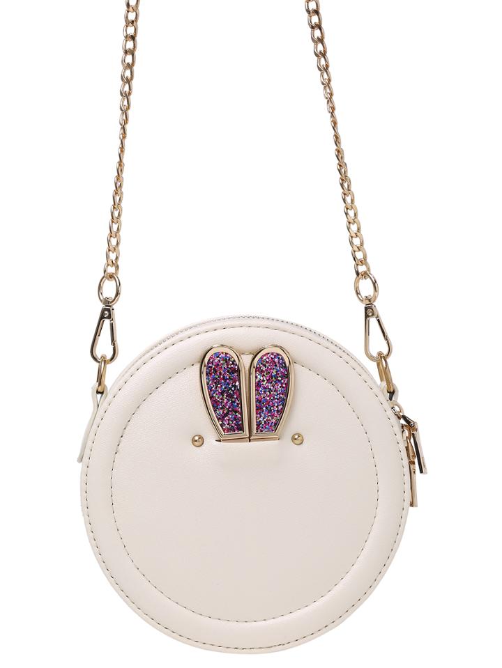 Shein Metal Bunny Ear Embellished Round Bag
