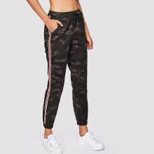Shein Striped Tape Side  Camo Sweatpants