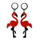 Shein Red Large Flamingo Drop Earrings