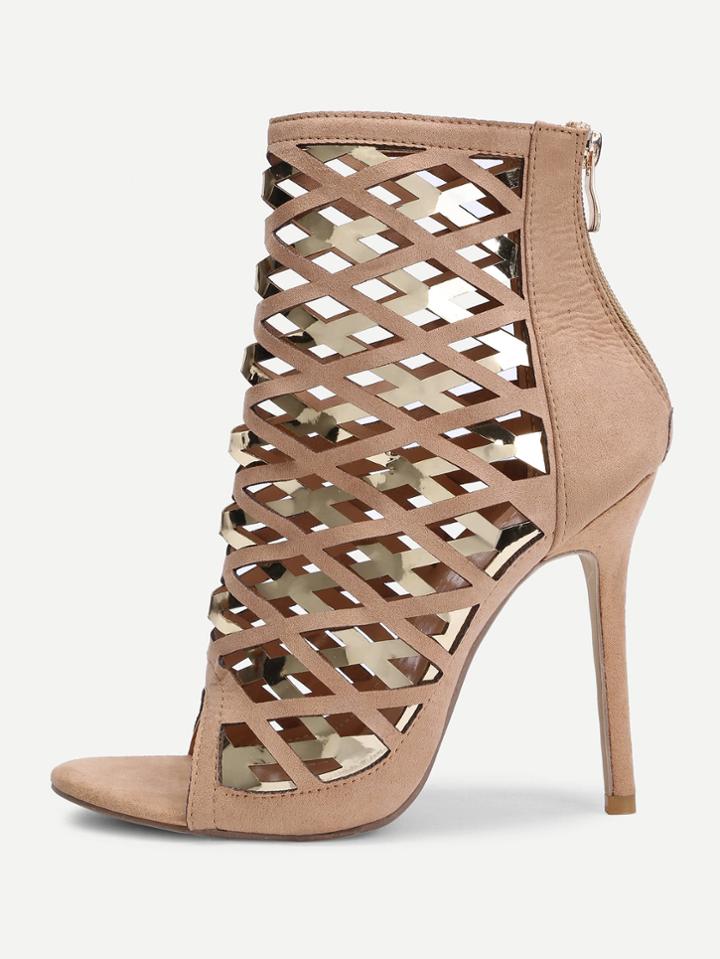 Shein Peep Toe Cut Out Design High Heels