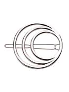 Shein Silver Plated Hollow Out Circle Hair Clip