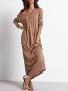 Shein Scoop Neck Casual Maxi Dress