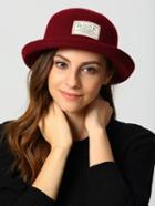 Shein Red Letters Embellished Round Hat