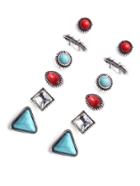 Shein Multicolor Vintage Stud Earring Set 6 Pcs