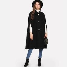 Shein Single Breasted Cloak Coat