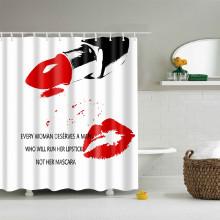 Shein Lipstick Shower Curtain With Hook 12pcs