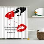 Shein Lipstick Shower Curtain With Hook 12pcs
