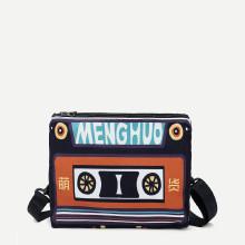 Shein Tape Print Camera Bag