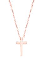 Shein Rose Gold Plated Cross Pendant Link Necklace